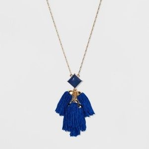 BaubleBar Jewelry - SUGARFIX by BaubleBar Blue & Gold Tassel Necklace BaubleBar Jewelry - SUGARFIX by BaubleBar Blue & Gold Tassel Necklace